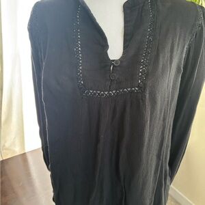GAP Black Women's Blouse with Button Detail